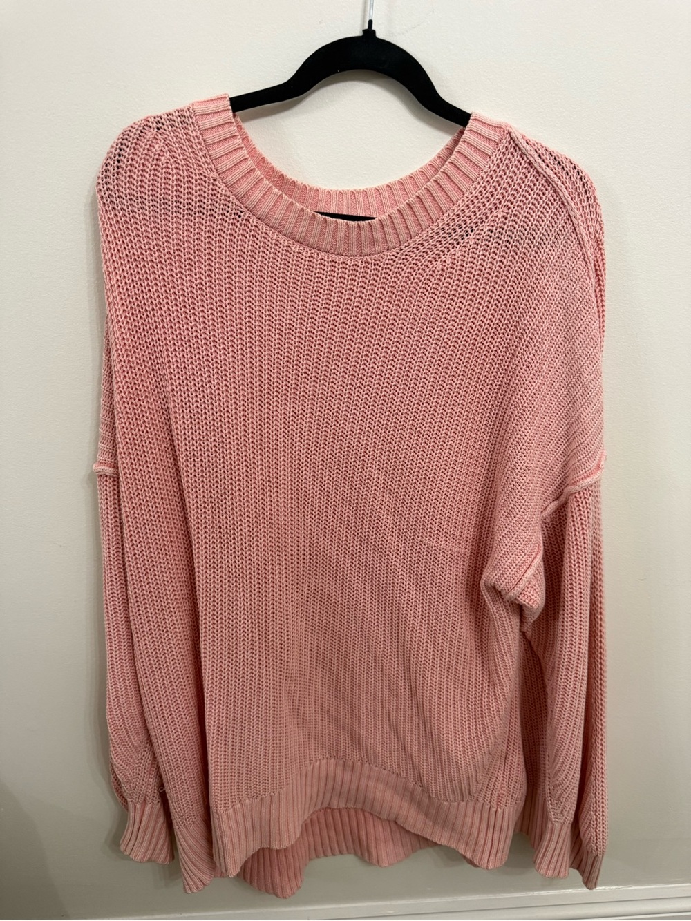 American Eagle Oversized Pink Knit Sweater